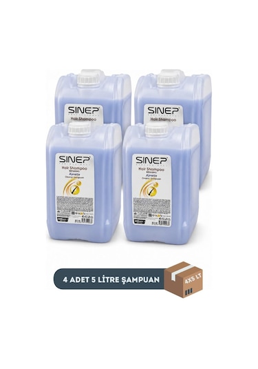 Sinep Profesyonel Protein İçerikli Onarıcı Şampuan 5 Litre X 4 Adet 1 Koli
