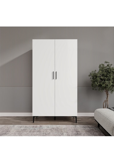 Şipal 2 Kapaklı 6 Bölmeli Ayaklı Elbise Dolabı