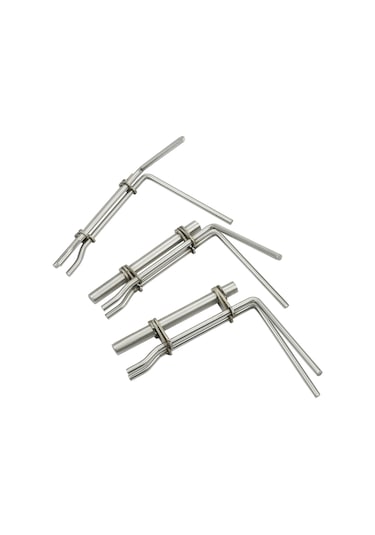 Vkemall Silindir Piston Kolu Conta Montaj Seti - Paslanmaz Çelik, 3 Parça, 23.5x13x6cm, 438g