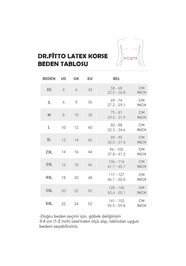 Dr.fitto Çelik Balenli Vücut Şekillendirici Korse Siyah