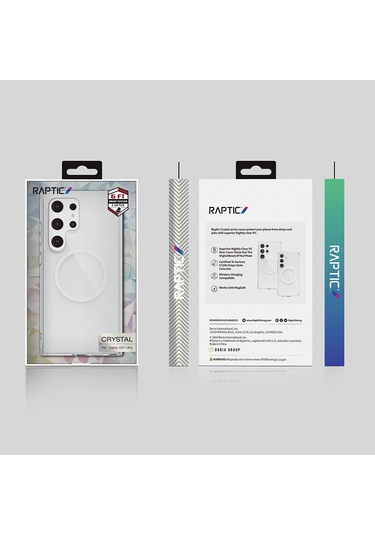 Galaxy S25 Ultra Kılıf Magsafe Uyumlu Raptic Crystal Magsafe Serisi Şeffaf Kapak Şeffaf