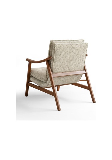 Arte Ahşap Ayaklı Berjer Beyaz