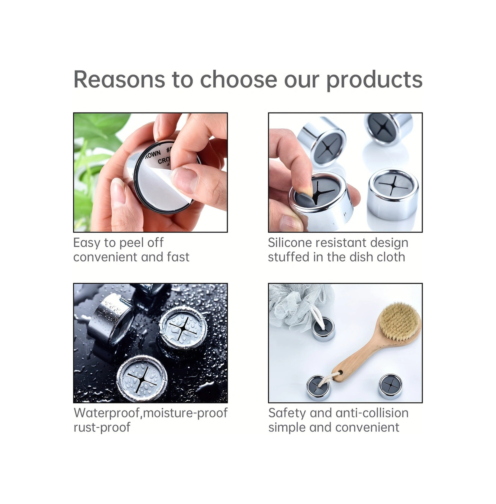 Konesam Abs Malzeme Duvar Tipi Havlu Tutucu, Yumuşak Silikon Pençeler İle Ev/mutfak/ Banyo Kullanıma Uygun, 8 Adet Set Diğer