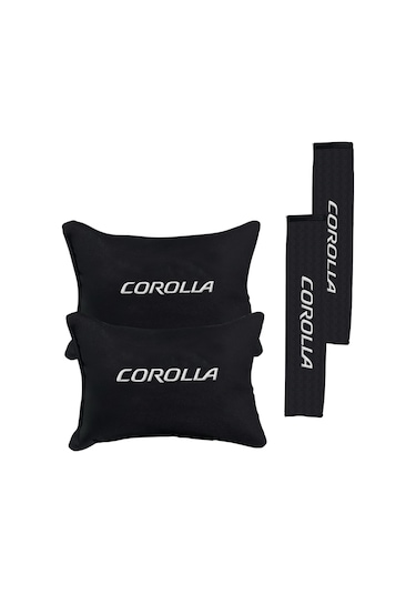 Toyota Uyumlu Corolla Nakışlı Otomind Boyun Yastığı Seti