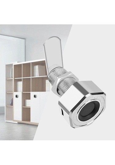 Createtech Parmak İzi Çekmece Kilidi, 30mm Biyometrik Kilit, Dıy Gece Sehpası Ve Mobilya Dolabı İçin