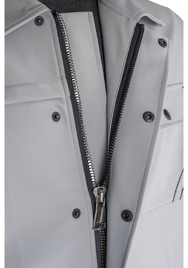 Goffra Erkek Metropole Modern Regular Fit Su İtici Teknik Ceket Gri M601-r0501-01