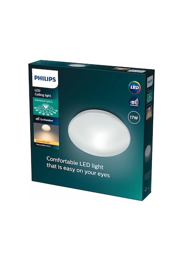 Philips 17w Moire 2700k Sarı Işık Cl200/ Led Plofonyer Armatür Beyaz