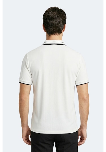 Slazenger Zınovıa Erkek Polo Yaka Beyaz Tişört