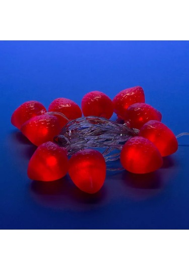 Uniel Çam Ağacı İçin Çilek Işık Zinciri 4m 326869299 Kırmızı