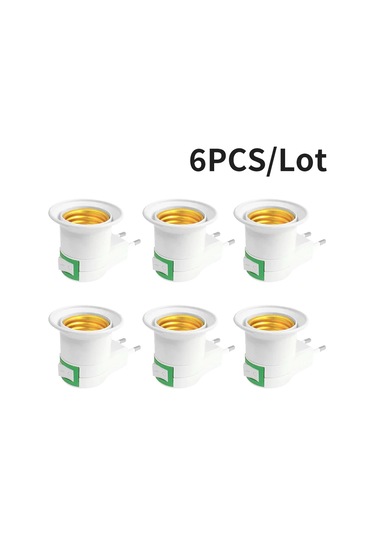 6 Adet E27 Led Işık Lamba Ampuller Soket Bankası Tutucu Ab/abd