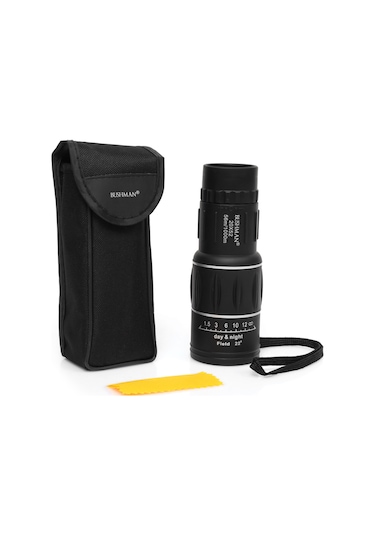 Bushman 20x52 Tek Gözlü Çift Odak Ayarlı Dürbün Siyah