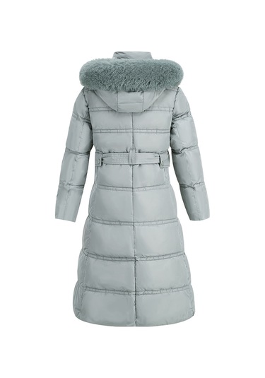 Sımıcg Kadın Uzun Fermuarlı Pamuklu Mont Mavi Açık Mavi