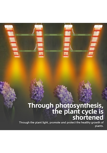 Ximistore9 40w Tam Spektrum Bitki Büyüme Lambası, 156 Led, 122 Aydınlatma Açısı, 3262lm, Ac100-277v, Dış Mekan Seracılık Fito Lambası Avrupa Şarjı Beyaz