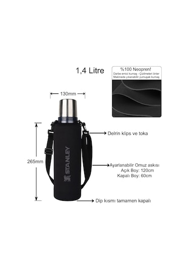 Stanley Neopren Termos Kılıfı ve Omuz Askısı Klasik 1.4 L