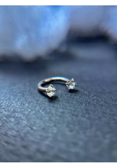 Hok's Love Burunseptum Septum Halkalı Daimi Piercing, Kulaksmile Uzdehka Kıkırdakçı. 173780655 Gri