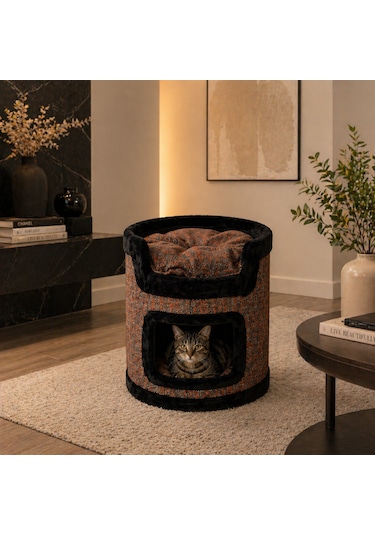 Miyusa 2 Katlı Kedi Evi Modern, Konforlu Ve Şık Kedi Yuvası