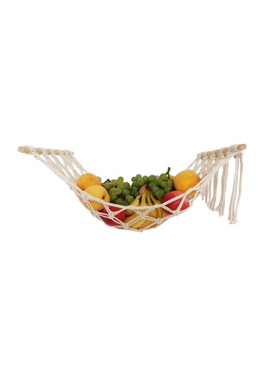 Xindoker Punch-free Ahşap Ve Pamuk Mutfak Sepeti - Havlu Dokulu Sebze-meyve Askısı, Havalandırıcı, Yer Tasarrufu, Yıkama Eliyelir Bej
