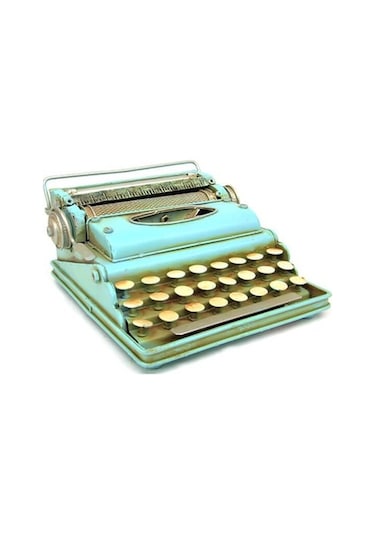 Dekoratif Metal Daktilo Biblo Hediyelik