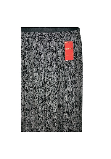 Hesna Kadın Ecem Battal Beden 8 Parça Lastikli Siyah Etek D44 Siyah