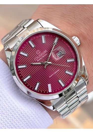 Coliseum Çelik Kordon Takvimli Kadran Kutulu Seri Erkek Kol Saati Ft.rl.8742.s6 Gri