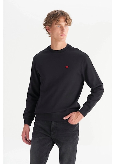Wrangler Regular Fit Siyah Erkek Sweatshirt W2520255001 Siyah