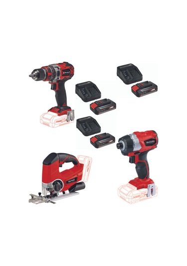 Einhell TE-CI 18 BL TE-CD 18/50 li-i BL TE-JS 18 3x2.5ah Set