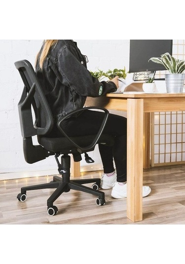 Hfambition Bilgisayar Sandalyesi İçin Sessiz Siyah Tekerlek, Kaydırmalı Caster Rulmanlı -