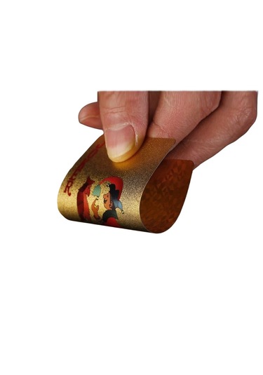 Schulzz BossVegas Dolar Şeklinde Su Geçirmez PVC Altın İskambil