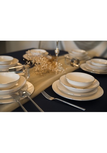 Hayal Platin Yaldız 24 Parça Yemek Takımı 6 Kişilik