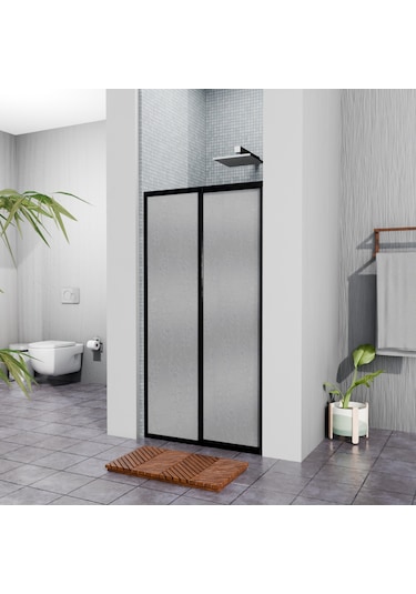 Tekno Duş Si Yah Plastik Mika Duşakabin H:180 128cm Siyah