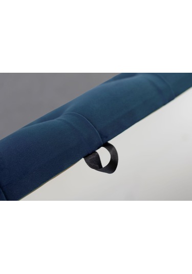 Vetra Sandıklı Bench Puf, Beyaz Mavi