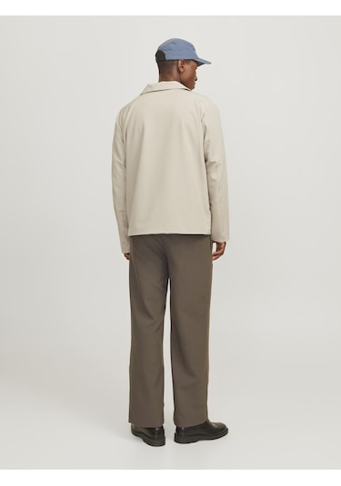 Jack & Jones Erkek Gömlek Yaka Ceket - Perfect - 12270677 Moonbeam Çok Renkli