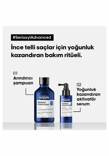 L'Oréal Professionnel Serioxyl Advanced İncelmiş Saç Telleri için Yoğunluk Kazandıran Serum 90 ML