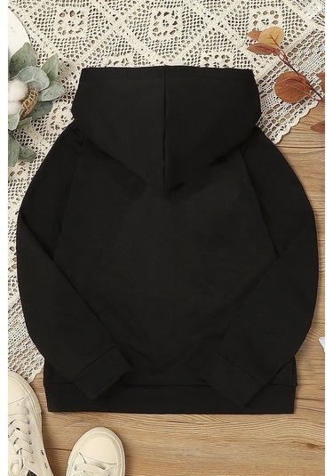 Çocuk California Baskılı Sweatshirt Siyah