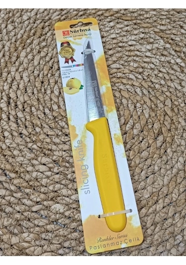 Sürmene 61004 Mutfak Bıçağı 9,50 Cm Sarı Çok Renkli