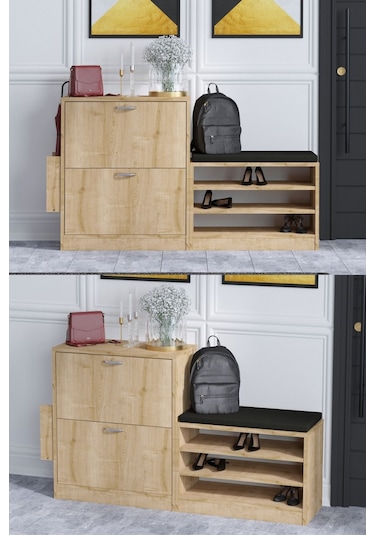 Decormet Trend Ayakkabı Dolabı Safir Meşe Safir Meşe