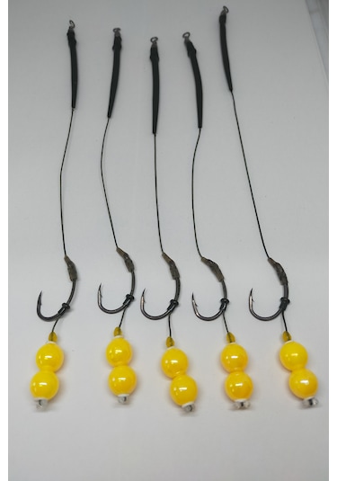 Yüzen 10 Mm Çift Janjan Boncuklu Rig Takımı 5 Li Set #1