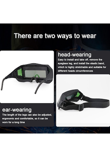 Jokmae Otomatik Kararan Kaynak Gözlüğü - Güneş Enerjili, Anti-parlak, Ark Kaynağı Kalkanı