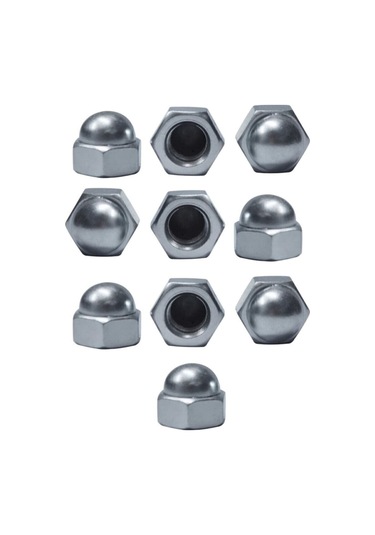 M10 Kör Somun Galvanizli Çelik Beyaz 10 Adet M10