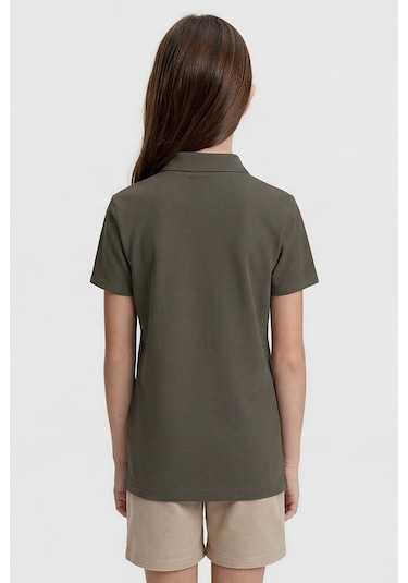 Tommy Life Haki Polo Yaka Standart Fit Basic Unisex T-shirt - 11330
