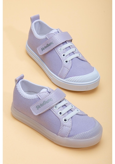 Şirinbebe Şiringenç Keten Lila Kız İlkadım Bebek Çocuk Ayakkabısı-2898-lila Lila