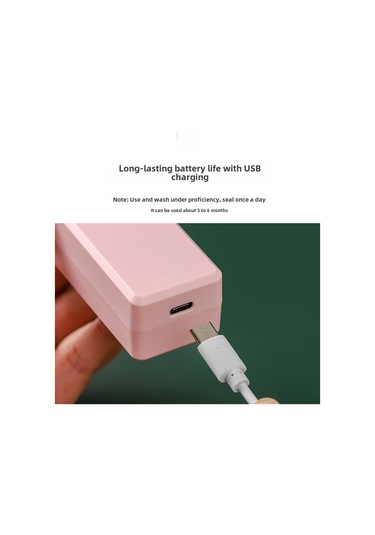 Mufunye Ev İçi Usb Şarjlı Lezzet Çantaları Ve Gıda Poşetleri İçin Pratik Mini Tıkama Ve Açma Makinesi Pembe Diğer