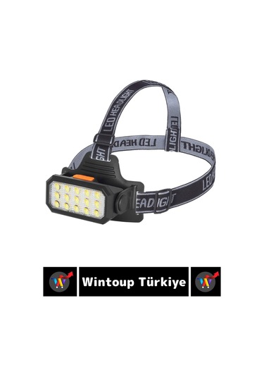 Profesyonel Kamp Avcı Balıkçı Deprem Güçlü Işık 6 Mod Aydınlatma Şarjlı 15 Led'li Kafa Lambası Çok Renkli