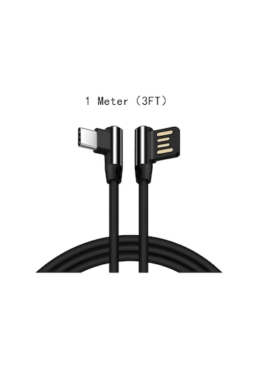 Suofeng 90 Derece Çift Eğimli Type-c Kablosu, Tpe Örgü, Hızlı Şarj Ve Veri Transferi, Samsung Galaxy S9/s8/note 8, Lg V30/g6/g5, Oneplus Uyumlu