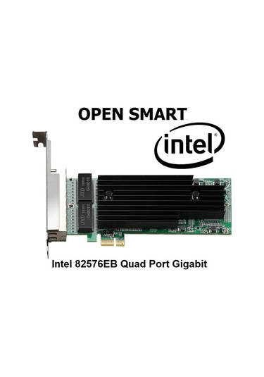 Open Smart OPS01G64NT Quad 4 Port Intel 82576EB Gigabit PCI-E X1 Ethernet Kart