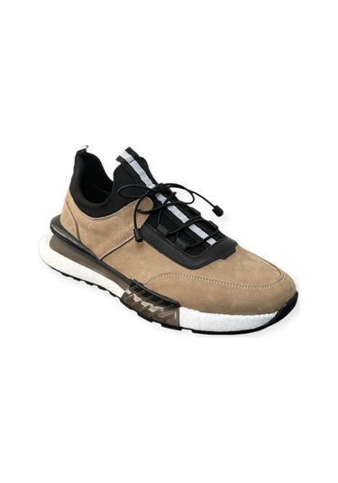 Luiz Paulo %100 Deri İçi Dışı Rahat Erkek Günlük Spor Ayakkabı İthal Balon Taban 39-44 KUM NUBUK Kum
