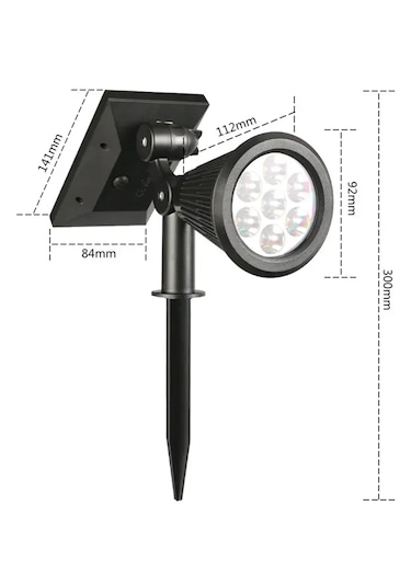 Greentech Güneş Enerjili Renk Değiştiren 7 Ledli Bahçe Aydınlatma / GT-SL04