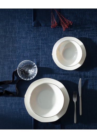 Madame Coco Collin 6 Kişilik 24 Parça Yemek Takımı - Beyaz/silver Çok Renkli