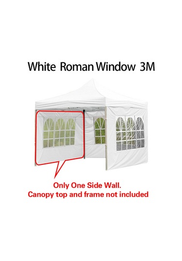 Suntek 1x Gazebos Çadır 3x2m Kamp Açık Gölgelik Mesh Yan Beyaz