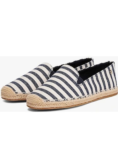 Tommy Hilfiger Kadın Mavi Çizgili Babet Çok Renkli